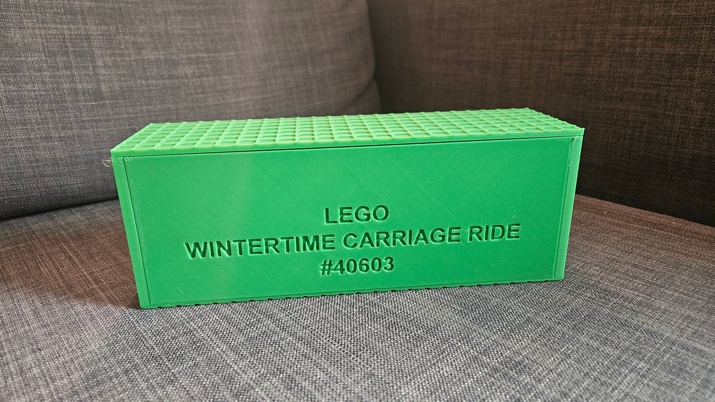 Storage boxes for LEGO® Wintertime Carriage Ride
