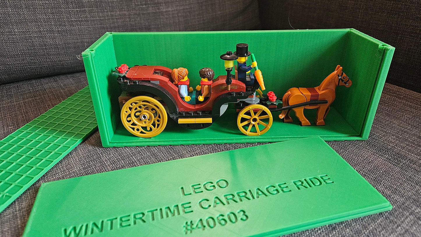 Storage boxes for LEGO® Wintertime Carriage Ride